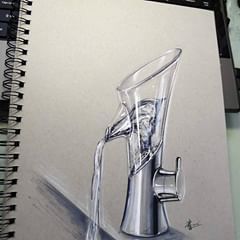 @guillaume_descamps | #instilldesign Tap Sketch, Copic Drawings, Rendering Techniques, Sketching Techniques, Object Drawing, Art Appliqué, Industrial Design Sketch, Sketch Inspiration, Copic Markers