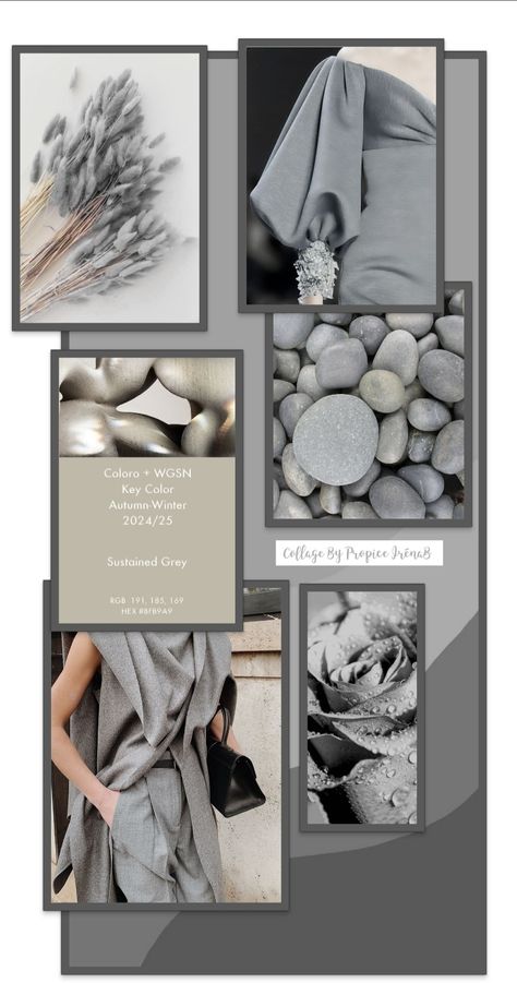 Gray Color Palette Clothes, Color Board Ideas, Mood Board Fashion Inspiration, Pantone 2024, Pantone Trends, Presentation Slides Design, Fashion Trend Forecast, Slides Design, Color Board