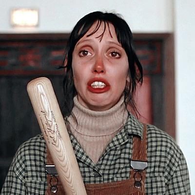 Shelly Duvall The Shining Costume, Shelley Duvall The Shining, Jack Nicholson Gif, Shining Makeup, Jack Nicholson The Shining, Shelly Duvall, Angry All The Time, Wendy Torrance, Danny Torrance