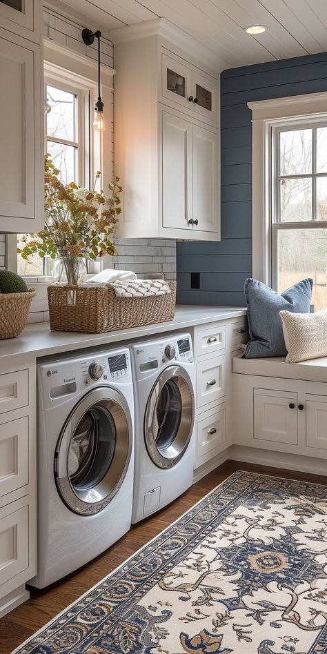 Shiplap Laundry Room Ideas, Shiplap Laundry Room, Mudroom Laundry Room Ideas, Laundry Room/mud Room, Mudroom Laundry, Laundry Sign, Dream Laundry Room, Mudroom Laundry Room, Laundry Room Layouts