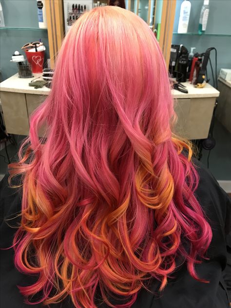 Magenta Hair, Hair Mistakes, Hair Creations, Hair Maintenance, Rainbow Hair, Cool Hair Color, Color Blending, Hair Colors, Yellow Color