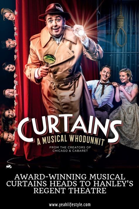 Award-Winning musical Curtains heads to Hanley's Regent Theatre Curtains The Musical, Cabaret Musical, Stage Show, Preppy Wallpaper, Women Helping Women, Cabaret, Band Posters, A Christmas Story, Award Winning