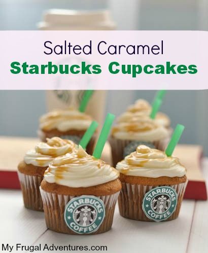 Salted Caramel Starbucks, Starbucks Cupcakes, Fun Cupcake Recipes, Cupcake Wars, Dessert Party, Good Eat, Think Food, Fun Cupcakes, Yummy Cupcakes