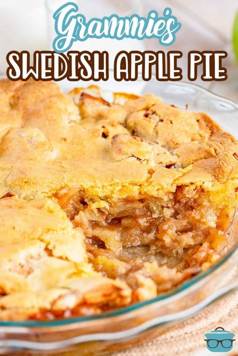 Swedish Apple Pie, Apple Pie Recipe Easy, Fresh Strawberry Pie, Apple Recipes Easy, Comfort Desserts, Country Cook, The Country Cook, Apple Cake Recipes, Perfect Pies