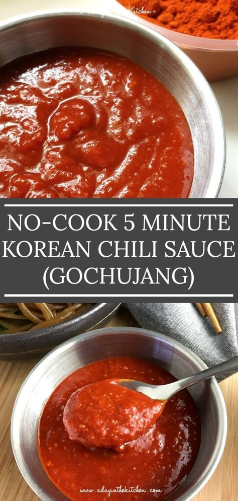 Korean Sauces, Gochujang Recipe, Korean Chili, Korean Chili Paste, Gochujang Sauce, Vegan Dressing, Paste Recipe, Spicy Korean, Korean Dishes