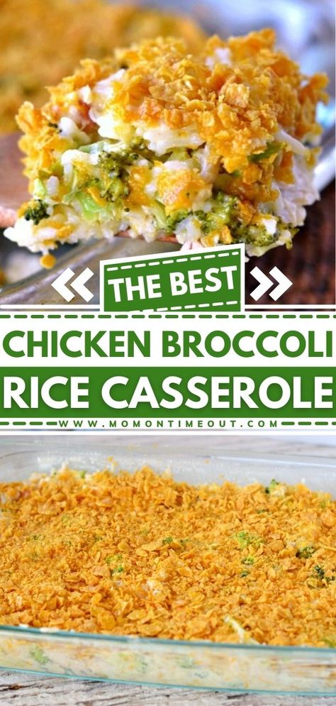 The BEST Chicken Broccoli Rice Casserole Chicken Cheese Rice Casserole, Chicken Broccoli Rice Cheese Casserole, Chicken Broccoli And Rice Casserole, Broccoli And Rice Casserole, Recipes Using Rotisserie Chicken, Broccoli And Rice, Broccoli Recipes Casserole, Chicken Broccoli Rice Casserole, Chicken Broccoli Rice