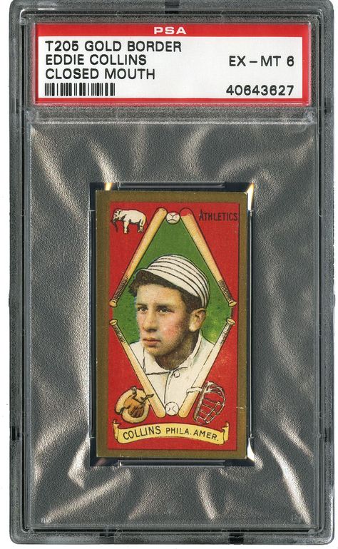 Eddie Collins T205. He's on our list of 5 underrated cards from this set. Eddie Collins, Baseball Photos, Gold Border, Vintage Baseball, Baseball Players, Sports Cards, Chicago White Sox, Red Sox, Baseball Cards