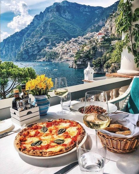 Living Hotels on Instagram: “Pizza with a view ~ Positano, Italy  Photo: @yamaguchimiyu Congrats!  Founders: @ournextflight  TAG SOMEONE YOU LOVE 💛  #living_hotels…” Zelt Camping, Honeymoon Spots, Positano Italy, Amalfi Coast Italy, Best Honeymoon, Italy Aesthetic, Future Travel, Cinque Terre, Beautiful Places To Travel