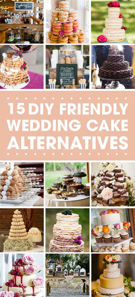 Alternatives For Wedding Cake, Nontraditional Wedding Cake Ideas, Wedding Non Cake Ideas, Alternatives To A Wedding Cake, Ideas Other Than Wedding Cake, Unusual Wedding Cake Ideas, Unique Wedding Cakes Alternatives, Non Cake Wedding Cake, Gluten Free Wedding Cake Alternatives