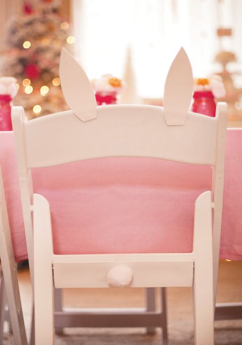 bunny-birthday-party-chair-decorations Bunny First Birthday Party, First Birthday Brunch, Birthday Brunch Ideas, Bunny Chair, One Birthday Party Ideas, Some Bunny Is One Birthday, Bunny Brunch, Bunny First Birthday, Some Bunny Is Turning One