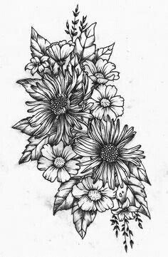 Half Sleeve Tattoos Color, Realistic Flower Tattoo, Cool Half Sleeve Tattoos, Tattoo Thigh, Girls With Sleeve Tattoos, Blackout Tattoo, Western Tattoos, Flower Tattoo Shoulder, Flower Sleeve