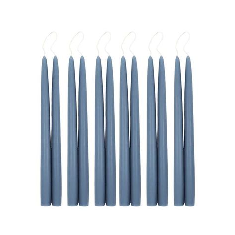 Dusty Blue Taper Candles | Cailini Coastal Blue Taper Candles, Casual Entertaining, Fragrant Candles, Marble Candle, Blue Candles, Candle Tray, Candle Wall Sconces, Candle Collection, Paraffin Wax