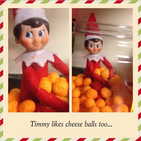 Cheesy elf Balloon Surprise, Routine Life, Cheese Balls, Foosball, Elf On The Shelf Ideas, Cheese Ball, Play Ball, Decorations Christmas, Lets Play