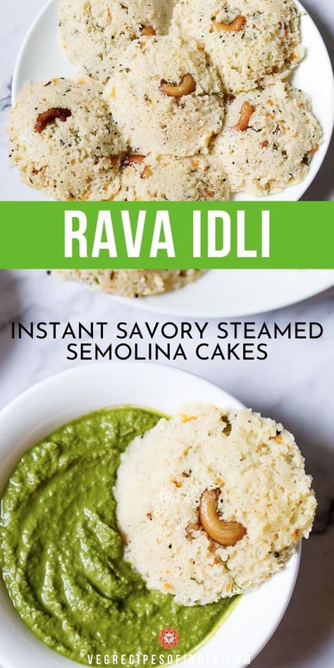 Whether a South Indian or no, an idli is a favorite with most of us Indians. It is tasty, filling as well as the perfect dish when it comes to having just the right kind of nutrition. That’s why a favorite choice of breakfast, across the country too. On this post, I have shared one of my favorite idli variations, the Rava Idli. This Suji Ki Idli recipe gives incredibly light, soft and sumptuous idlis. Event Appetizers, Idli Recipes, Rava Idli Recipe, Rava Idli, Breakfast Vegetarian, Spiced Lentils, High Protein Breakfast Recipes, Semolina Cake, Idli Recipe