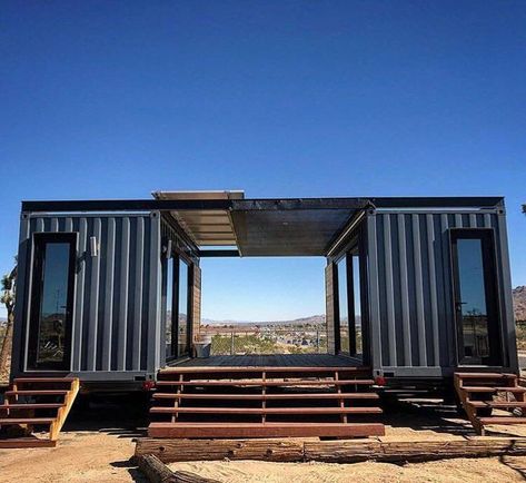 Fiji House, Eco Roof, Industrial House Exterior, Container Van House, Nomad Travel, Container Conversions, Casa Loft, Container Cabin, Container Office