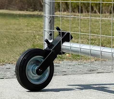 Amazon.com: HILLMASTER 6 Inch Gate Wheel Gate Caster Kit with 1-5/8" Thru 2" Gate Frames, Heavy Duty Gate Helper Wheel Gate Support Wheel for Chain Link Fence Swing Gate, Black : Industrial & Scientific Gate Wheels Ideas, Diy Gate, Gate Wheel, Diy Swing, Gate Ideas, Side Gates, Black Industrial, Wooden Gates, Chain Link Fence