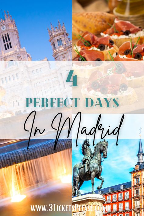 4 Days In Madrid, Madrid 3 Day Itinerary, Madrid Itinerary 3 Days, Visit Madrid, Spain Itinerary, City Parks, Madrid Travel, Walking Routes, Europe Trip