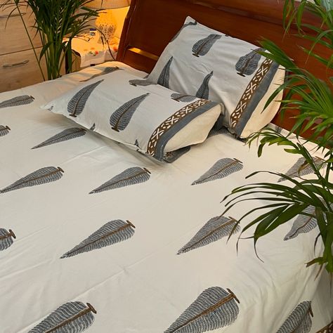 Pine motif Sanganeri Block Print cotton bedsheet in white. Two pillow covers included. Shop at www.houseofbonedi.com Price: 1950/- Shipping included . . #houseofbonedi #cottonbedsheet #whitebedsheet #homedecor #cotton #blockprintbedsheet #handmade #design #bedroomdecor #indianddesign #bedroomdecor White Bed Sheets, Cotton Bedsheets, Handmade Design, Bed Sheets, Block Print, Printed Cotton, Bedroom Decor, Pillow Covers, Pillows