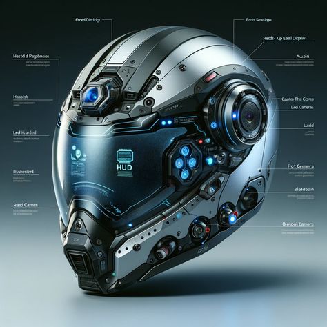 Sci Fi Tech Design, Sci Fi Gadgets, Future Gadgets Futuristic Technology, Futuristic Technology Concept Art, Futuristic Gadgets, Tech Armor, Future Technology Concept, Futuristic Helmet, Concept Vehicles Sci Fi