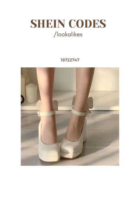 Cute heels, white bow heels , classy aesthetic, chic and cute shoes, cute girl shoes, classy and cute shoes , shein codes 2023, crush shoes, outfit ideas,  soft girl era, affordable shoes, pumps, white heels, popular girl shoes, date night Shein Shoes Heels, Shein Shoes Codes, Outfit Ideas Soft Girl, White Bow Heels, Outfit Ideas Soft, Shein Heels, Shein Stuff, Shoes Outfit Ideas, Shein Codes