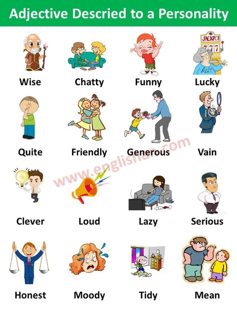 Words To Describe Personality, Negative Adjectives, Unique Adjectives, Adjectives To Describe Personality, Adjectives For Kids, Words With Deep Meaning, Daily English Vocabulary, Personality Adjectives, Describe A Person