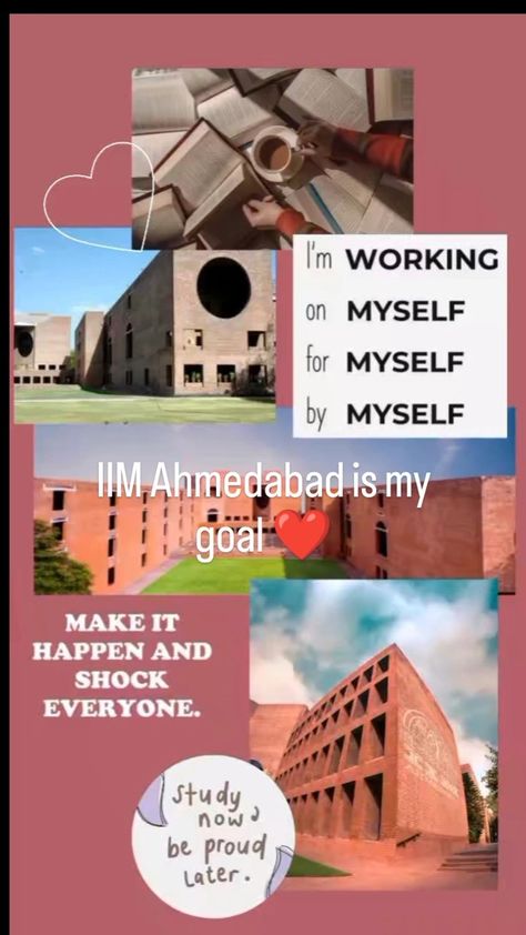 This aesthetic look wallpaper for those students who want's to join and fulfill their dreams in IIM Ahmedabad...be motivate with this and put this as you're wallpaper and study hard to get IIM Ahmedabad .. Iim Ahmedabad, College Bucket List, Career Affirmations, Study Hard Quotes, Study Inspiration Quotes, Vision Board Pics, Indian Institutes Of Management, Exam Quotes, Look Wallpaper