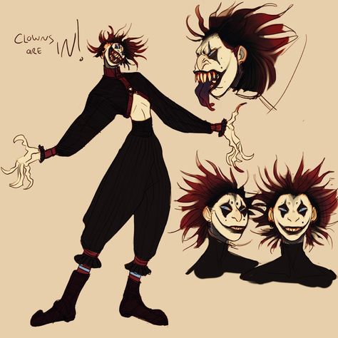 Hot Monster Art, 2d Game Art, Circus Clown, Character Design Male, Monster Art, Art Model, Art Block, Art Inspiration Drawing, Creature Design