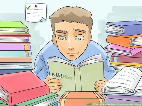 3 Ways to Develop Good Study Habits for College - wikiHow Improve Study Habits, Effective Studying, Motivation Help, Good Study Habits, College Pictures, Writing Pictures, Medical Student Study, Personal Narratives, Student Drawing