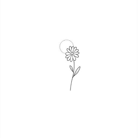 Continuous Line Daisy Tattoo, Single Needle Daisy Tattoo, Fine Line Gerbera Daisy Tattoo, Floral Simple Tattoo, Daisy Tattoo Designs Small, Single Line Daisy Tattoo, Small Tattoos Daisy, Fine Line Daisy Tattoo Simple, Mini Daisy Tattoo