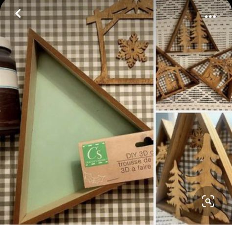 Dollar Tree Triangle Frame, Dollar Tree Triangle Frame Christmas, The Nativity Scene, Triangle Frame, Wooden Christmas Decorations, Christmas Farmhouse, Diy Dollar Tree Decor, Dollar Tree Christmas, Nativity Ornaments