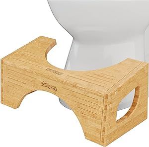 Squatty Potty The Original Toilet Stool - Bamboo Flip, 7" and 9" Adjustable Heights, Brown - Improve Bathroom Posture and Comfort Squatty Potty, Toilet Stool, Bathroom Themes, Bathroom Safety, Postpartum Recovery, Daily Living, Baby Health, Take A Seat, Fashion Toys