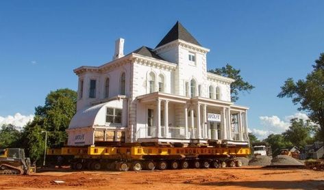 Cost Factors for Moving a House - Wolfe House & Building Movers 2 Story House, Eyebrow Embroidery, House Movers, Old Mansions, 2 Story Houses, House Of Beauty, Brick Patios, House Building, Greenville Sc