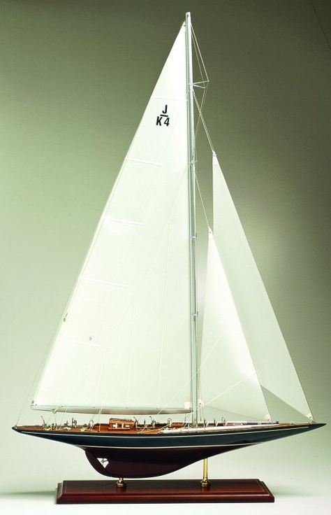 J-Class Yacht Endeavor J Class Yacht, Model Sailboats, Model Boats Building, Sailing Ship Model, Wooden Model Boats, Sailboat Decor, Yacht Model, Sailboat Yacht, Model Ship Building