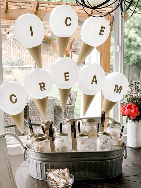 Ice Cream Cone Wrappers, Cone Wrappers, Ice Cream Wedding, Ice Cream Social Party, Sundae Party, Ice Cream Party Decorations, Food Truck Wedding, Ice Cream Sundae Bar, Ice Cream Decorations