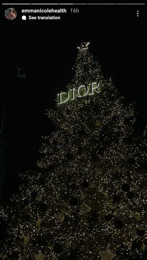 Dior Christmas tree Christmas light winter December inspo aesthetic moodboard lifestyle fashion places Dior Christmas Tree, Dior Christmas, Winter December, Christmas Aesthetic Wallpaper, Xmas Wallpaper, Aesthetic Moodboard, Dim Lighting, Christmas Light, Tree Christmas