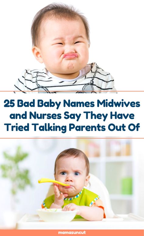 25 Bad Baby Names Midwives and Nurses Say They Have Tried Talking Parents Out Of Some parents can't be trusted with naming their child. It causes nurses and midwives to step in to try and stop bad baby names. Read what they have heard! 1 Baby Nanes, Dos And Donts While Pregnant, Worst Baby Names, Nursing While Pregnant, Pregnancy Safe Medicine List, Medicine To Take While Pregnant, Birth Recovery, Labor And Delivery Nurse Memes, Pregnant Nurse