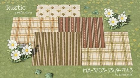 Acnh Fabric Pattern, Acnh Fall Blanket Code, Rug Codes, Acnh Pattern, Cottagecore Animal Crossing, Acnh Patterns, Brown Blanket, Acnh Cottagecore, Fall Blanket