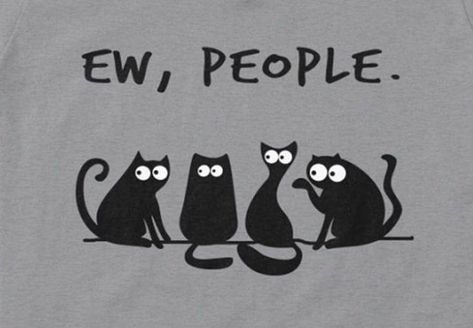 Black Cat Humor, Katt Grejer, Black Kitties, Ew People, Black Cat Art, Black Kitten, Cat Quotes, Black Cats, 로고 디자인