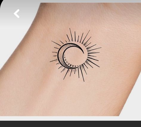 Lotus Sun And Moon Tattoo, Tat Fonts, Moon Star Tattoo, Clavicle Tattoo, Sun And Moon Tattoo, Tattoos To Cover Scars, Moon Tattoo Designs, Sun Tattoos, Friendship Tattoos