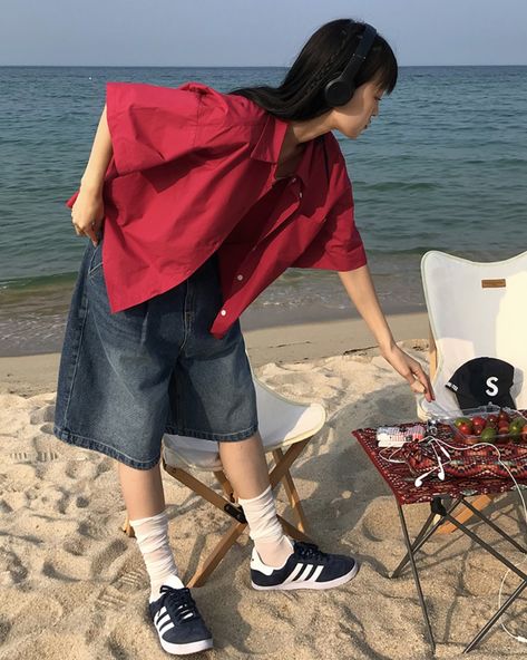 [do not re-upload] Tomboy Summer Fashion, Japanese Summer Style, Japanese Outfits Summer, Japan Street Style Summer, Japanese Street Fashion Summer, Summer Japanese Outfits, Japanese Summer Outfits, Japanese Summer Fashion, Japanese Fashion Summer