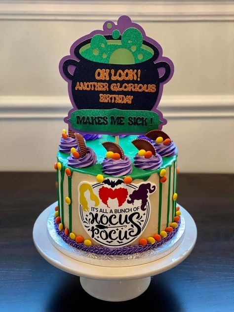 Hocus Pocus Birthday Cake, Hocus Pocus Cake, Hocus Pocus Birthday, Hermanas Sanderson, 20 Birthday Cake, Hocus Pocus Party, Jenny Craig, Halloween Hocus Pocus, One Year Birthday