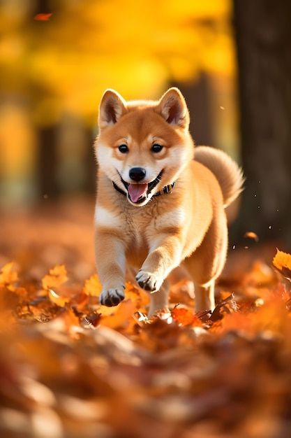 Premium Photo | Playful Shiba Inu Puppy in Autumn Leaves Shiba Inu Funny, Painting Dogs, Puppy List, Shiba Dog, Animal Inspiration, Shiba Inu Puppy, Shiba Inu Dog, Image Icon, Shiba Inu