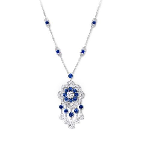 New floral jewellery for autumn | The Jewellery Editor Graff Jewellery, Graff Jewelry, Graff Diamonds, Jewel Design, Bridal Diamond Necklace, Blue Sapphire Jewelry, Diamond Tops, Titanic Jewelry, Diamond Pendants Designs