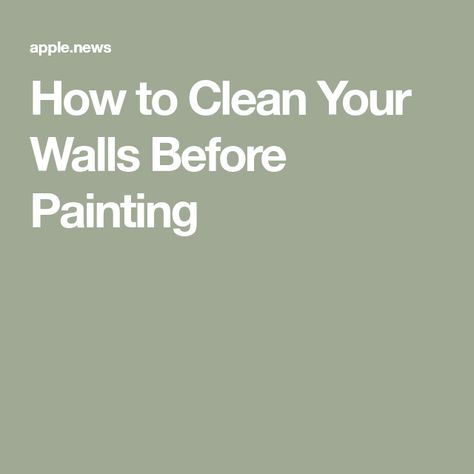 How to Clean Your Walls Before Painting Wash Walls Before Painting, Clean Walls Before Painting, Small Kitchen Window Treatments, Clean Your Walls, Wash Walls, Small Kitchen Window, Clean Walls, Painting Baseboards, Design Perspective