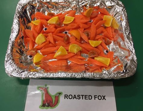 Gruffalo roasted fox Roasted Fox Gruffalo, Gruffalo Tuff Tray Ideas, Gruffalo Activities Eyfs, The Gruffalo Activities, Gruffalo Eyfs, Gruffalo Fox, Gruffalo Activities, Story Sacks, Nursery Stories