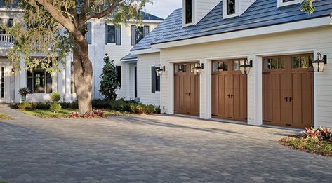 Clopay Garage Doors  Dealer - Parrish & Company, Inc. in Round Rock, TX :: Showroom: 3600 Kiphen Rd, Round Rock, TX 78665 - 512.835.0937  (hoping they carry the Clopay Reserve Collection) :: M-F 8am - 5pm & Sat 10am - 2pm {near Old Setller's Park} Composite Garage Doors, Cedar Garage Door, Faux Wood Garage Door, Garage Door Colors, Garage Door House, Carriage Garage Doors, Garage Door Hardware, Wooden Garage Doors, Farmhouse Garage