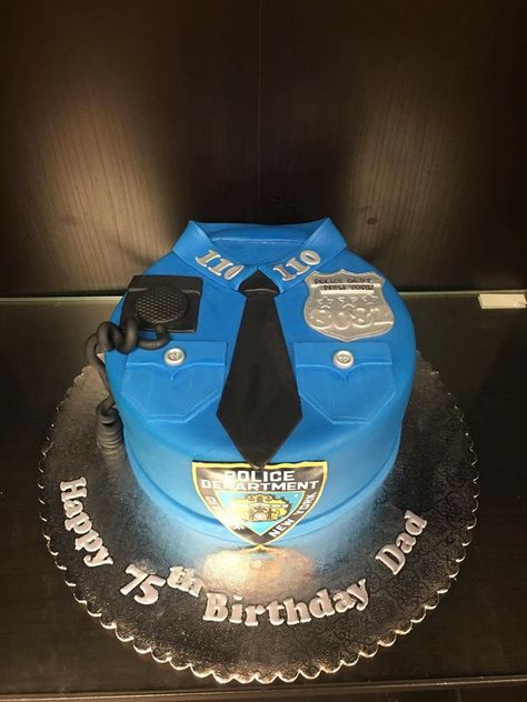 Police Officer Cake Police Officer Cake, Cake Police, Police Cupcakes, Police Birthday Cakes, Police Themed Birthday Party, Cop Cake, Police Cake, Police Cakes, Police Graduation