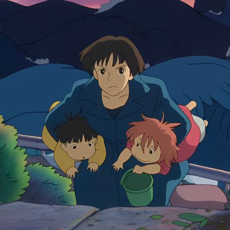 Ponyo Landscape, Ponyo And Sasuke Grown Up, Ponyo Fanart, Ponyo Anime, Ghibli Studios, Studio Ghibli Poster, Studio Ghibli Characters, Ghibli Artwork, Ghibli Movies