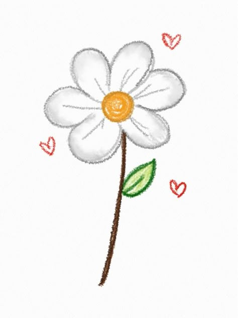 Flower Drawing Cartoon, Flor Aesthetic, Cute Drawings For Him, Cute Flower Drawing, Desain Buklet, Flower Icons, 수채화 그림, Cute Doodles Drawings, Cute Notes