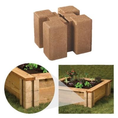 Oldcastle 7.75 in. x 5.5 in. Planter Wall Block in Tan Brown-16202336 - The Home Depot Planter Wall Block, Raised Planters, Brown Concrete, Planter Wall, Plant Corner, Diy Planter Box, Tiered Garden, Raised Garden Beds Diy, Sloped Garden